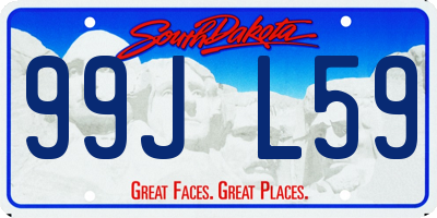 SD license plate 99JL59