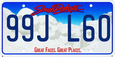 SD license plate 99JL60