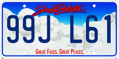 SD license plate 99JL61