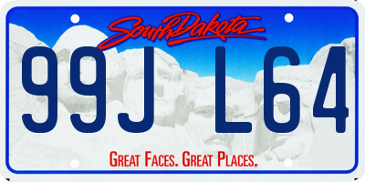 SD license plate 99JL64