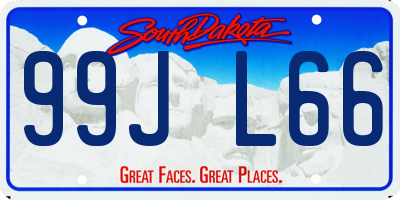 SD license plate 99JL66