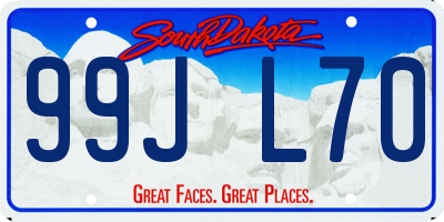 SD license plate 99JL70