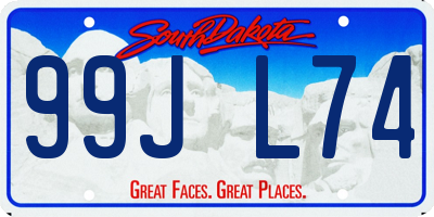 SD license plate 99JL74