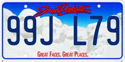 SD license plate 99JL79