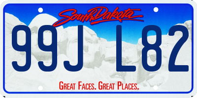 SD license plate 99JL82
