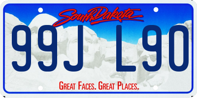 SD license plate 99JL90