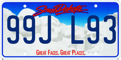 SD license plate 99JL93