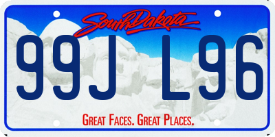 SD license plate 99JL96