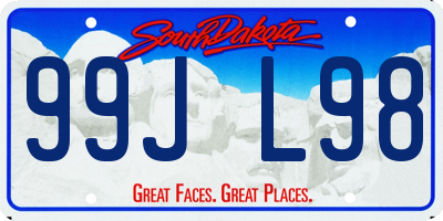 SD license plate 99JL98