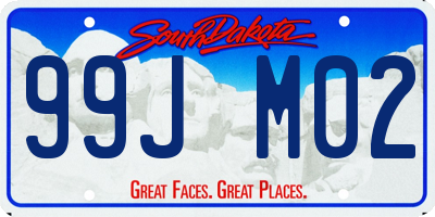 SD license plate 99JM02