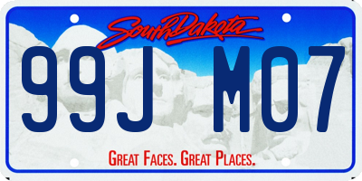SD license plate 99JM07