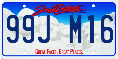 SD license plate 99JM16