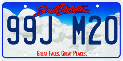 SD license plate 99JM20