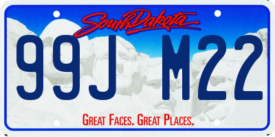 SD license plate 99JM22