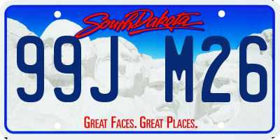 SD license plate 99JM26