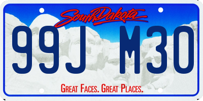 SD license plate 99JM30