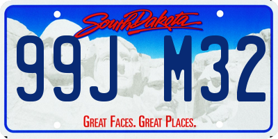 SD license plate 99JM32