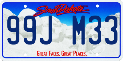SD license plate 99JM33
