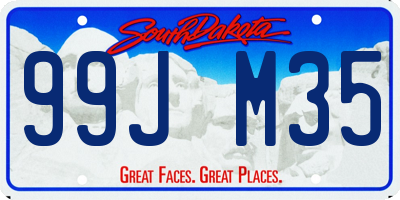SD license plate 99JM35