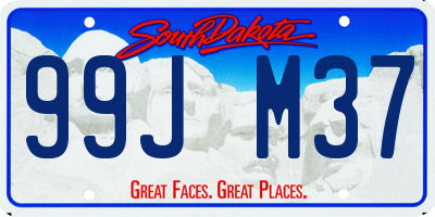 SD license plate 99JM37