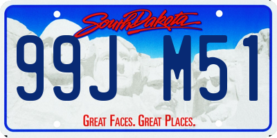 SD license plate 99JM51