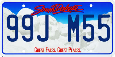 SD license plate 99JM55