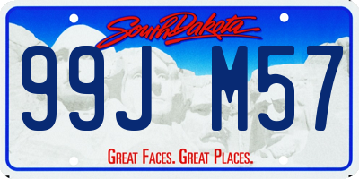 SD license plate 99JM57