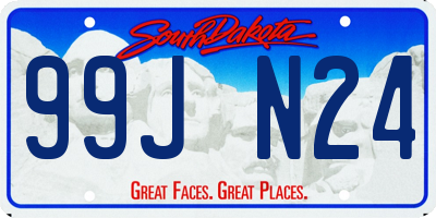 SD license plate 99JN24