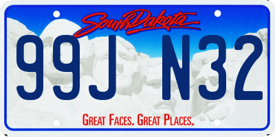 SD license plate 99JN32
