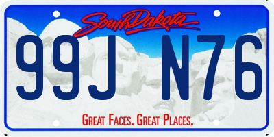 SD license plate 99JN76