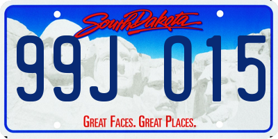 SD license plate 99JO15