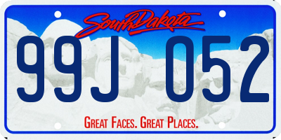 SD license plate 99JO52