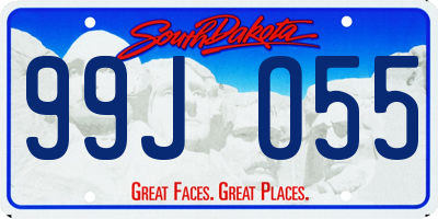 SD license plate 99JO55