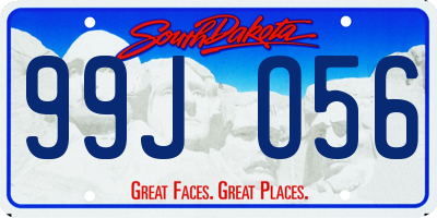 SD license plate 99JO56