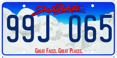 SD license plate 99JO65