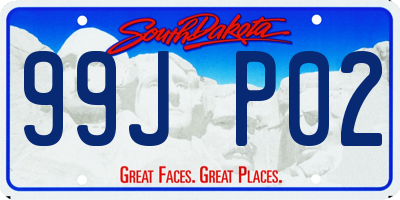 SD license plate 99JP02