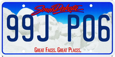 SD license plate 99JP06