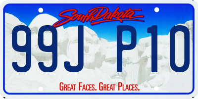 SD license plate 99JP10