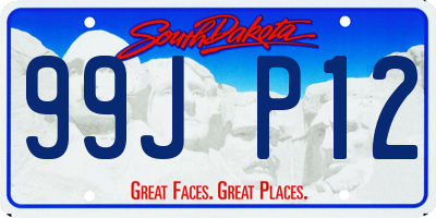 SD license plate 99JP12