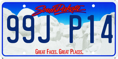 SD license plate 99JP14