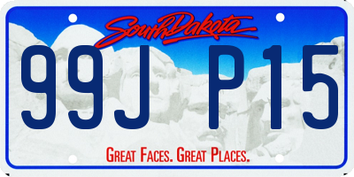 SD license plate 99JP15