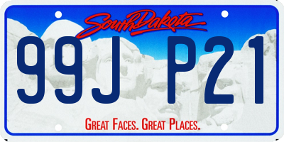 SD license plate 99JP21