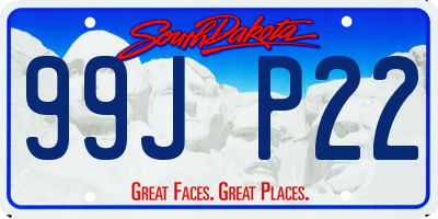 SD license plate 99JP22
