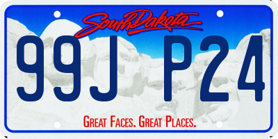 SD license plate 99JP24