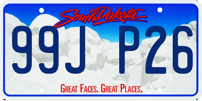 SD license plate 99JP26