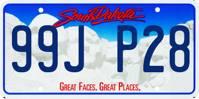 SD license plate 99JP28
