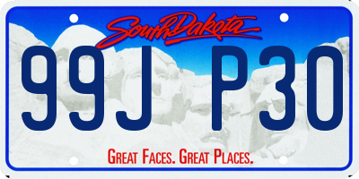 SD license plate 99JP30