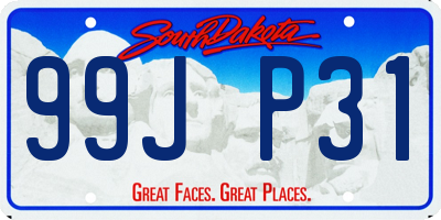 SD license plate 99JP31