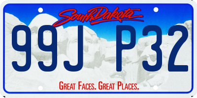 SD license plate 99JP32