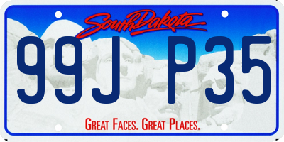 SD license plate 99JP35